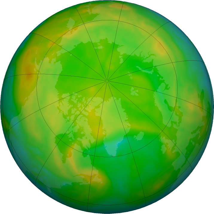 Arctic ozone map for 03 June 2020